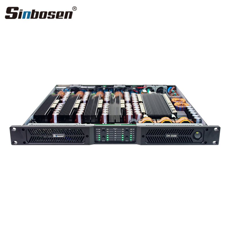 Sinbosen D4-3500 digital amplifier 2 ohm 6000 watts 4 channel power amplifier professional stage