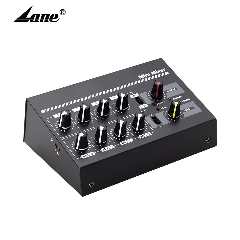 Lane M2 Mini Audio Mixer Audio Interfaces Ha800 Headphone Mixer Stock Usb Sound Card 8 Channel Digit Carte Son De 8 Piste Dsp X8