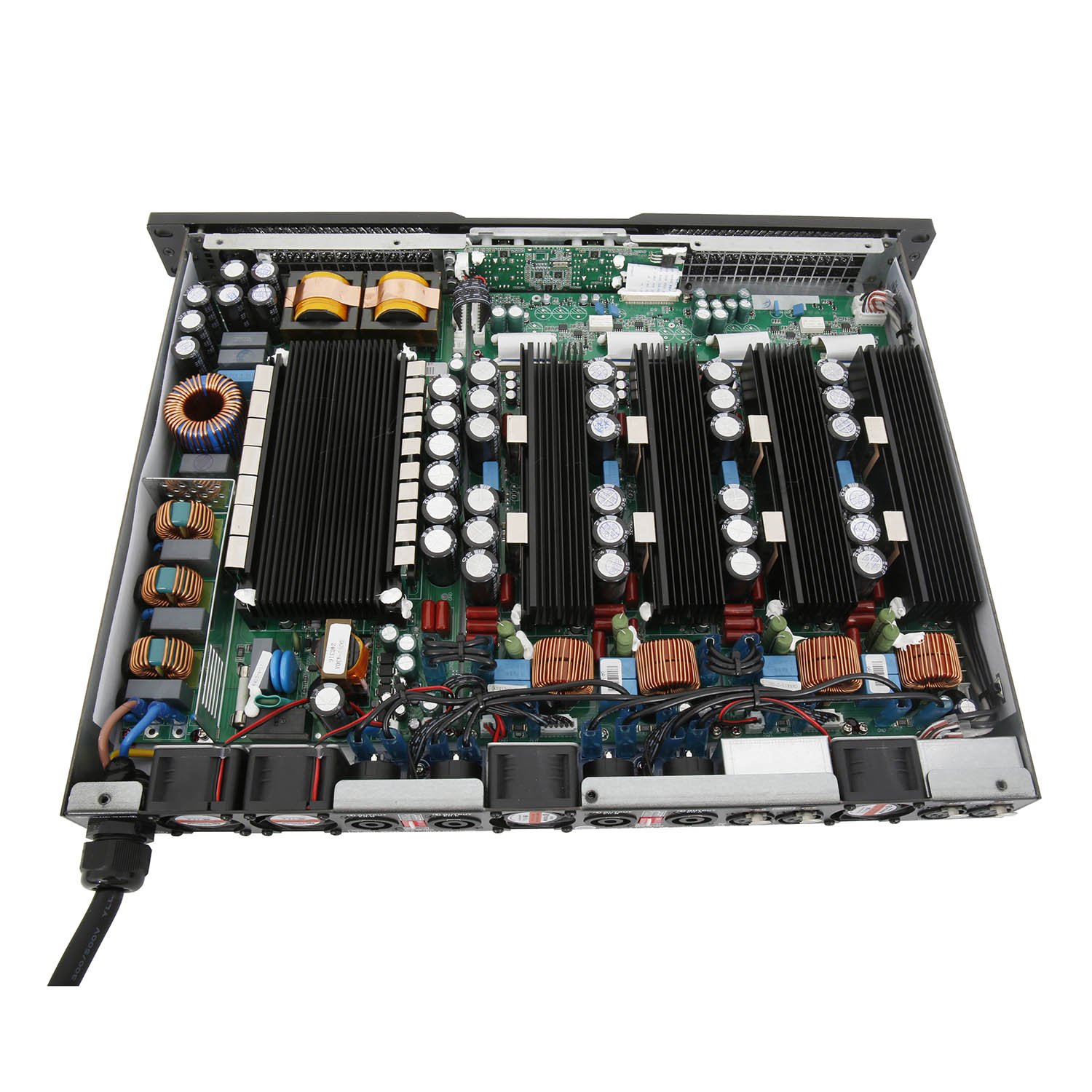 D4-1300 powerful 1u class d 4 channel 1300 watts professional audio sound amplifier