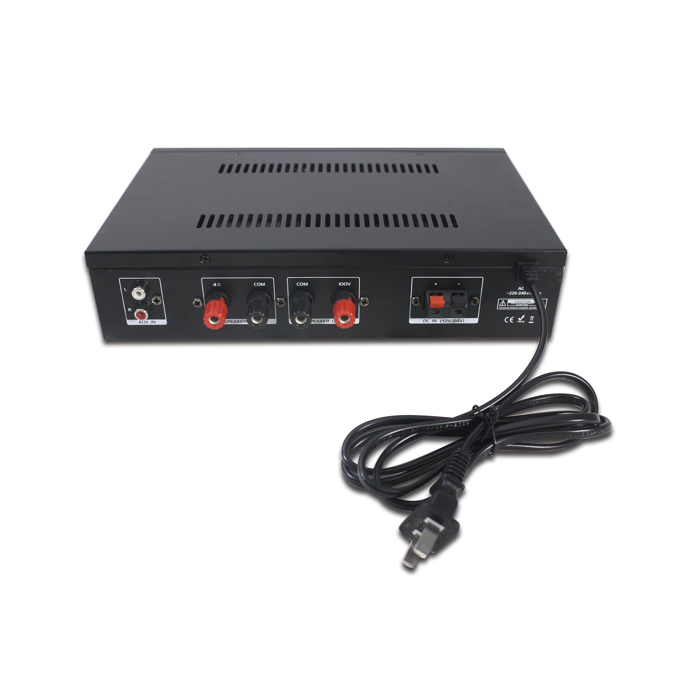 Mixer Power Amplifier with USB, Tuner, Bluetooth and 12 to 24VDC back up battery input 100VAC-240VAC version