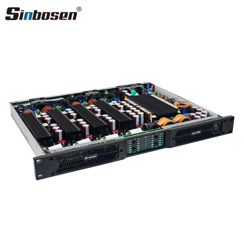 D4-1500 GaN 4 channel 1500w amplificateur audio professional amplifier