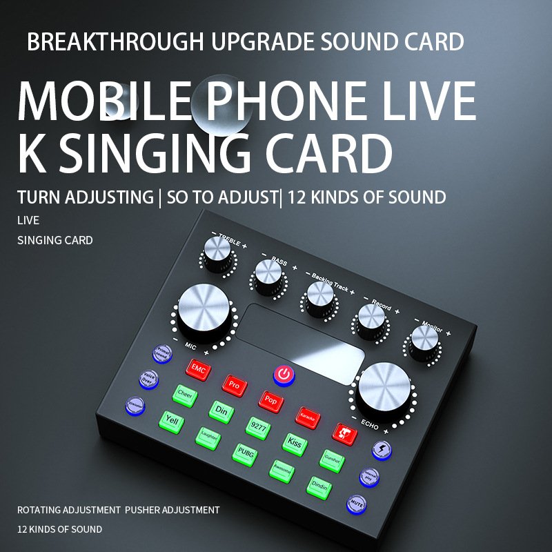 BM 800 Audio Live Stream Sound Card Recording Condenser Microphone Professional Interview Music Studio Equipment All Full Set