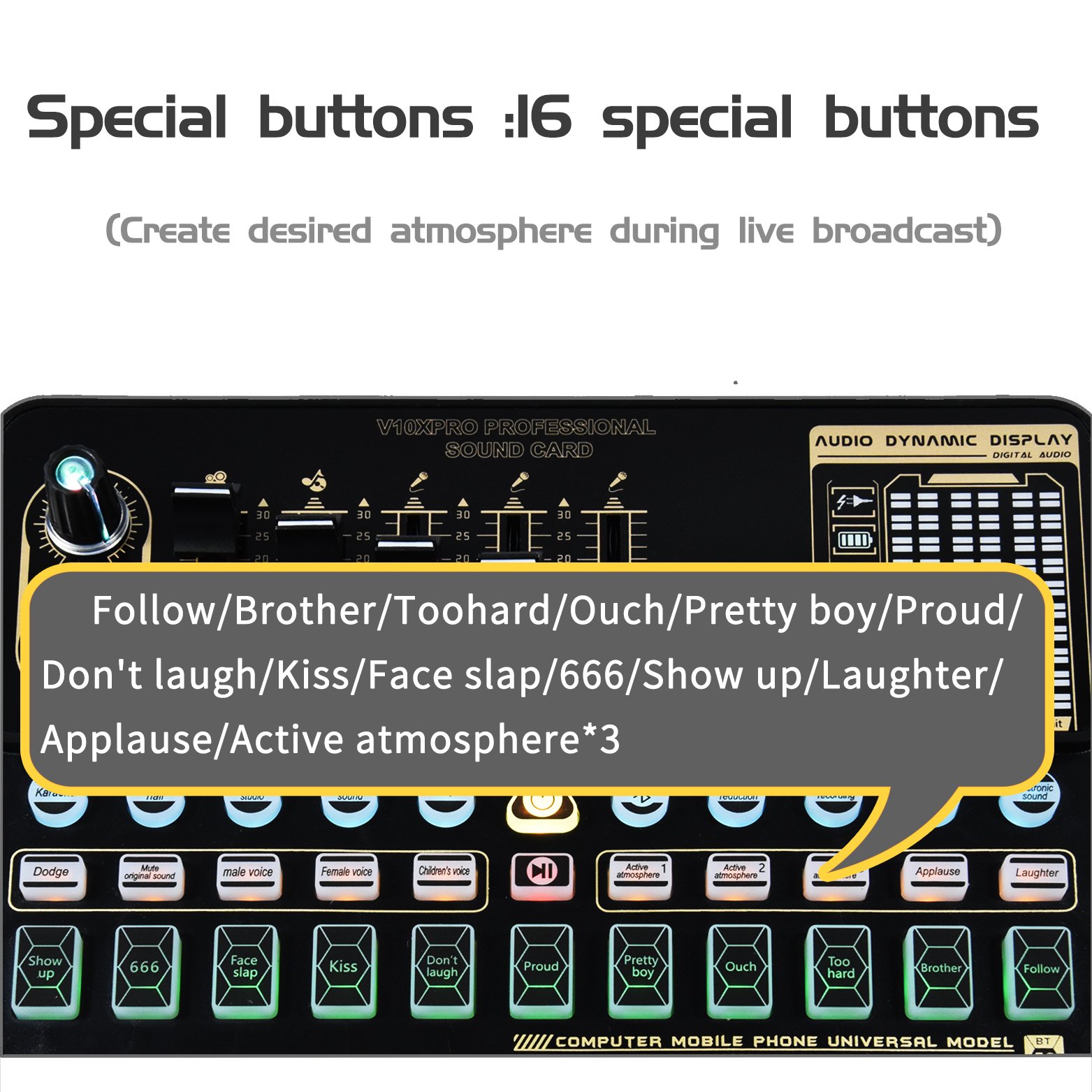 usb audio interface sound card&mixer for pc with bm800 microphone set karaoke live stream podcast all-in-one sound cards mic set