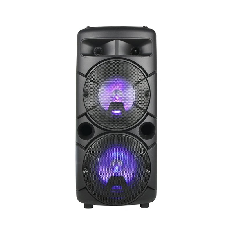 T Hot Popular Dual 8 Inch Sound Karaoke Bluetooth Party Box Speaker Subwoofer Bass Music Audio Portable Lamp DJ Speaker