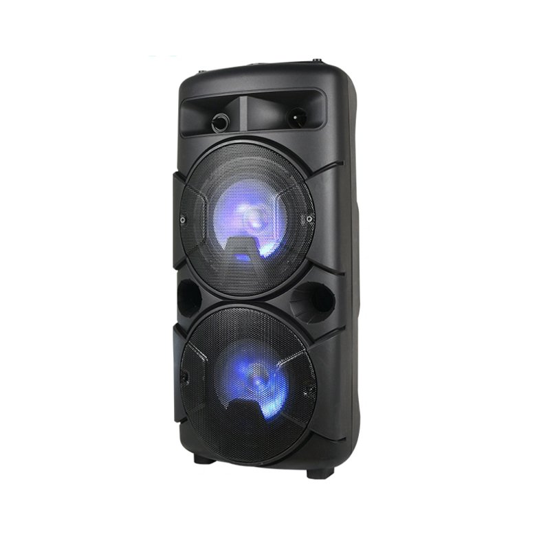 T Hot Popular Dual 8 Inch Sound Karaoke Bluetooth Party Box Speaker Subwoofer Bass Music Audio Portable Lamp DJ Speaker