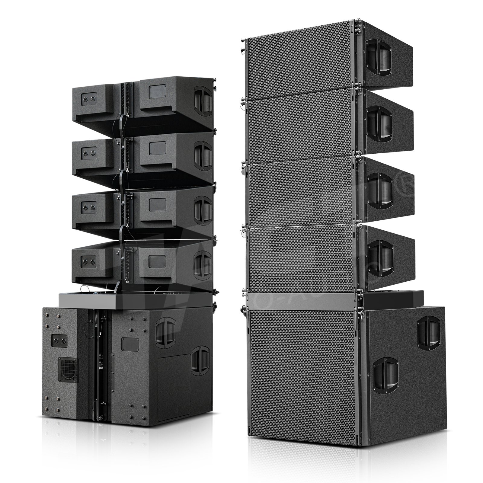 Professional sound 3 way double 10 inch line array speakers sound system for stage performance