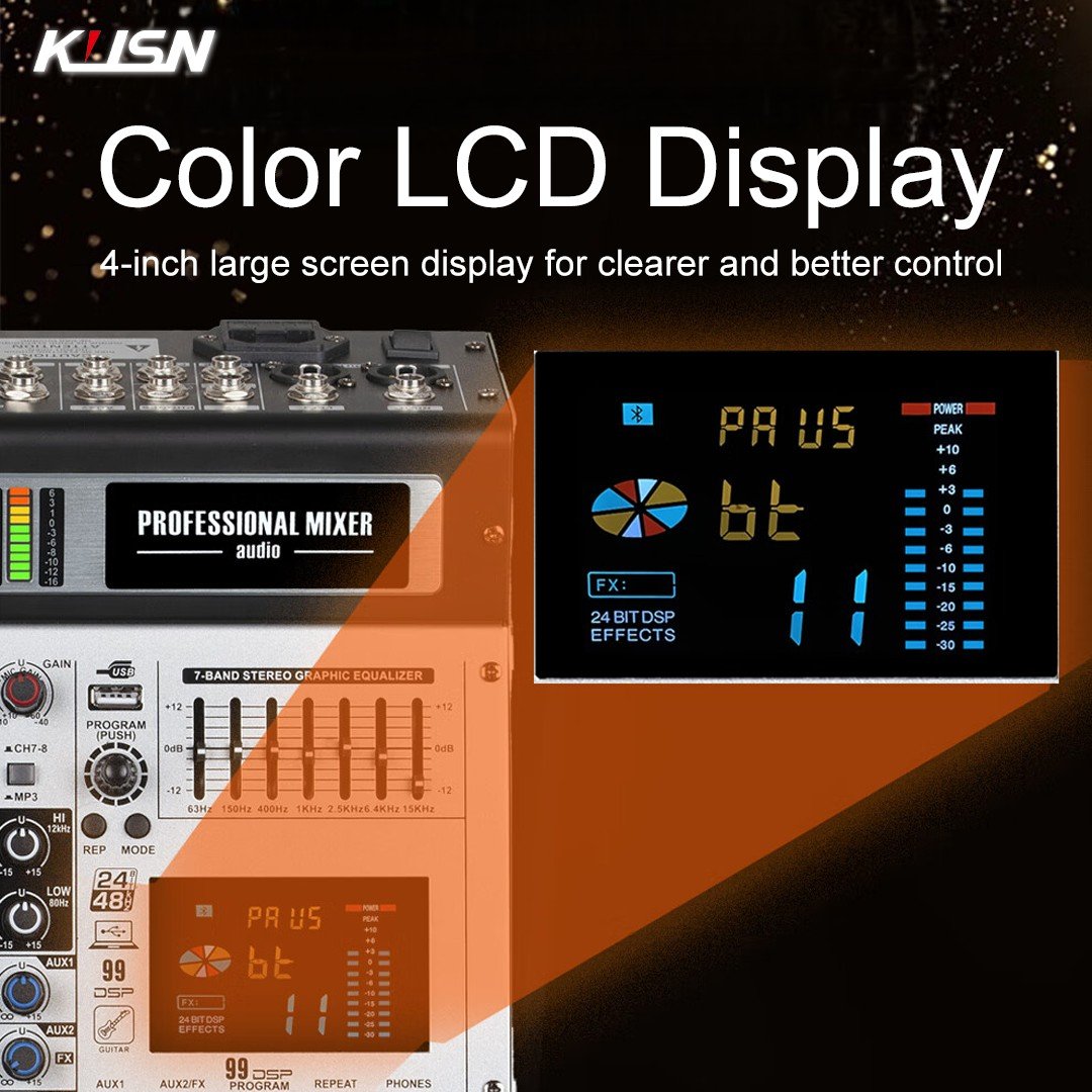12 Channel 99 DSP Digital Mixer Professional Powered Audio Mixing Console Power Soundcraft Sound Mixer with Bluetooth USB