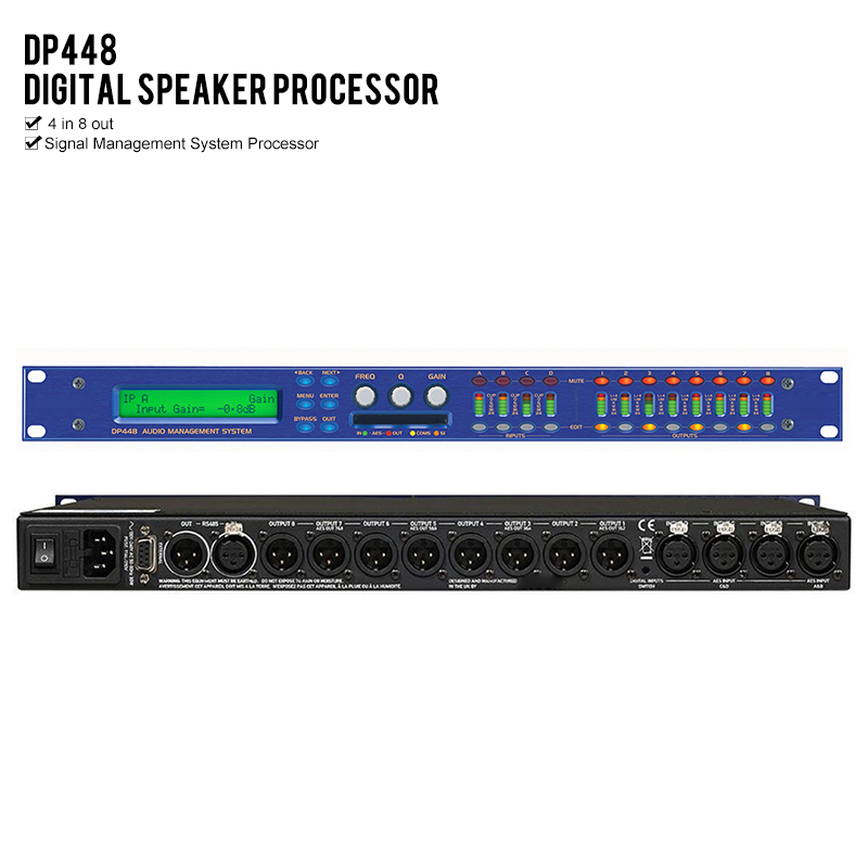 XTA DP448 XTA DP548 4 in 8 out professional dynamic equilibrium audio processor for stage sound equipment system