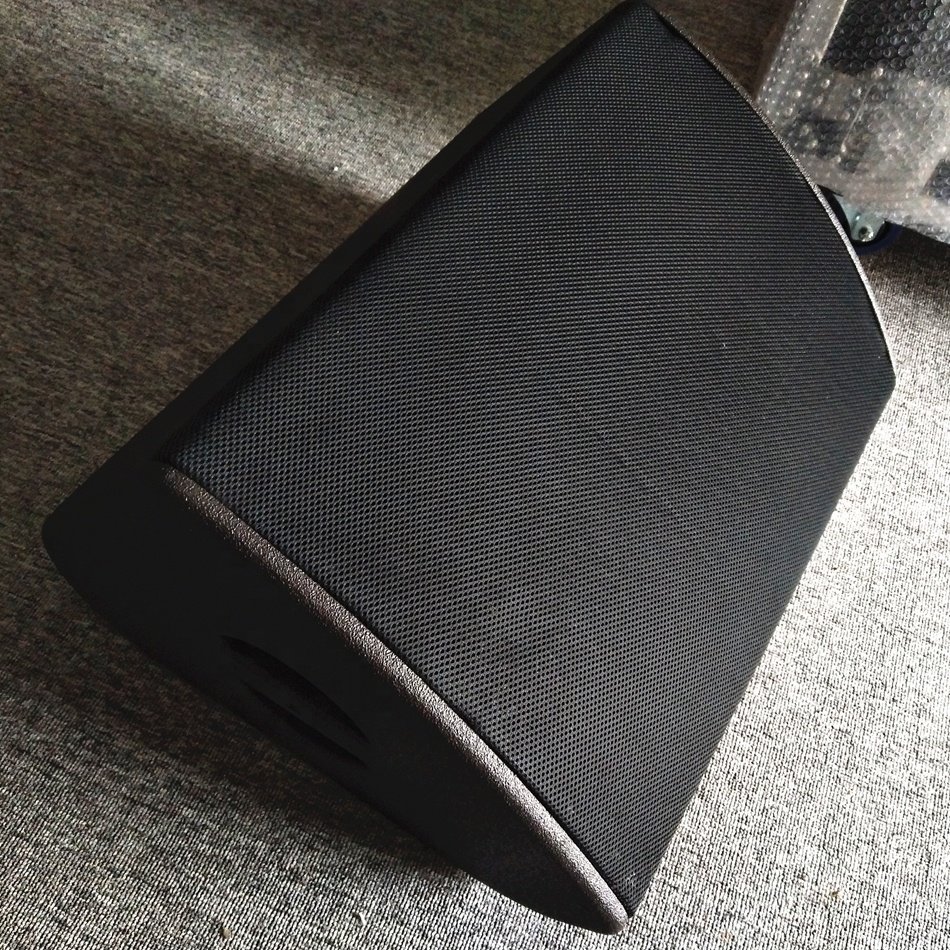 Bi-Amp Indoor Stage Sound Coaxial Neodymium Floor Monitor Speaker with Titanium Diaphragm Two-Way Multi-Angle