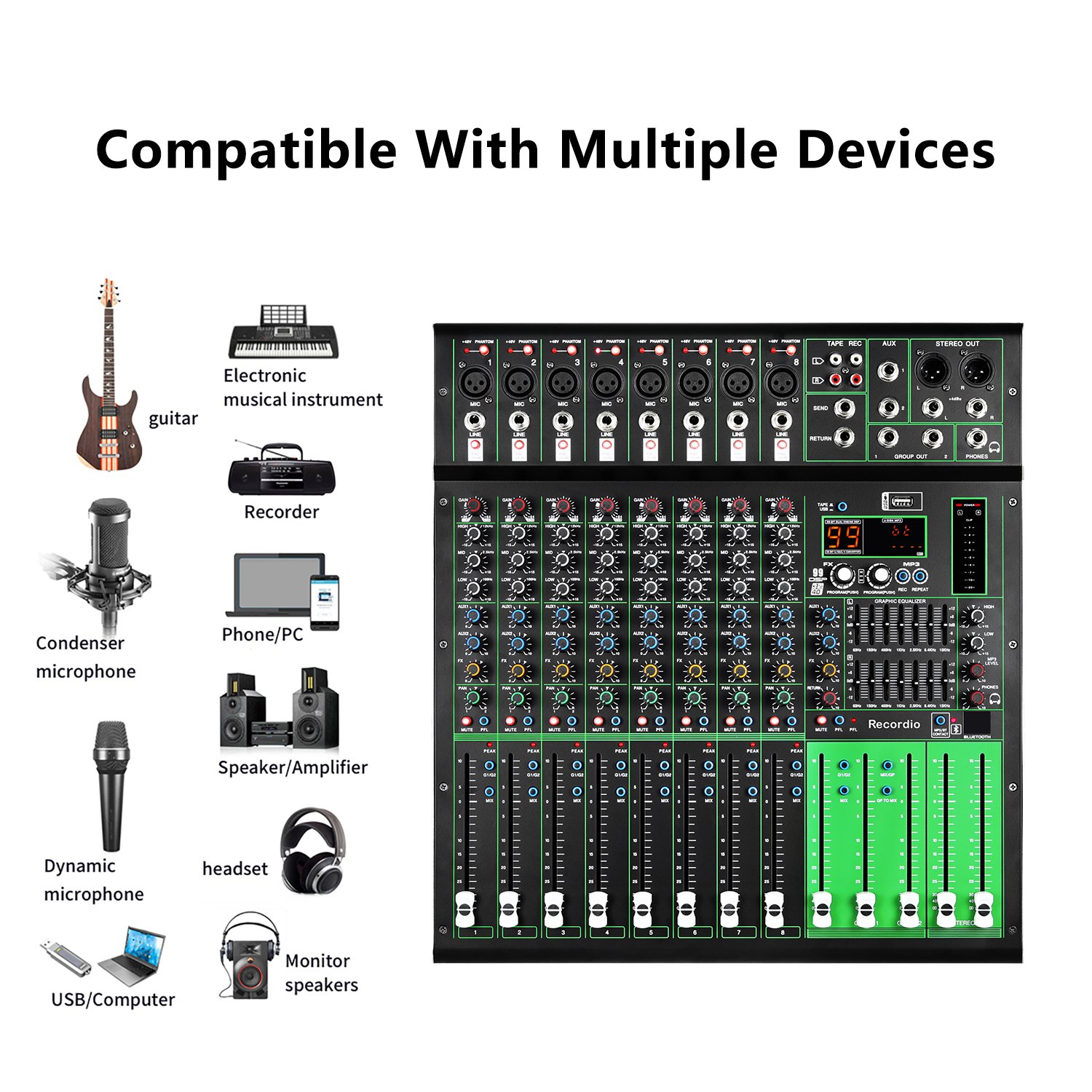 Recordio Audio Mixer Soundcraft For Stage Performance