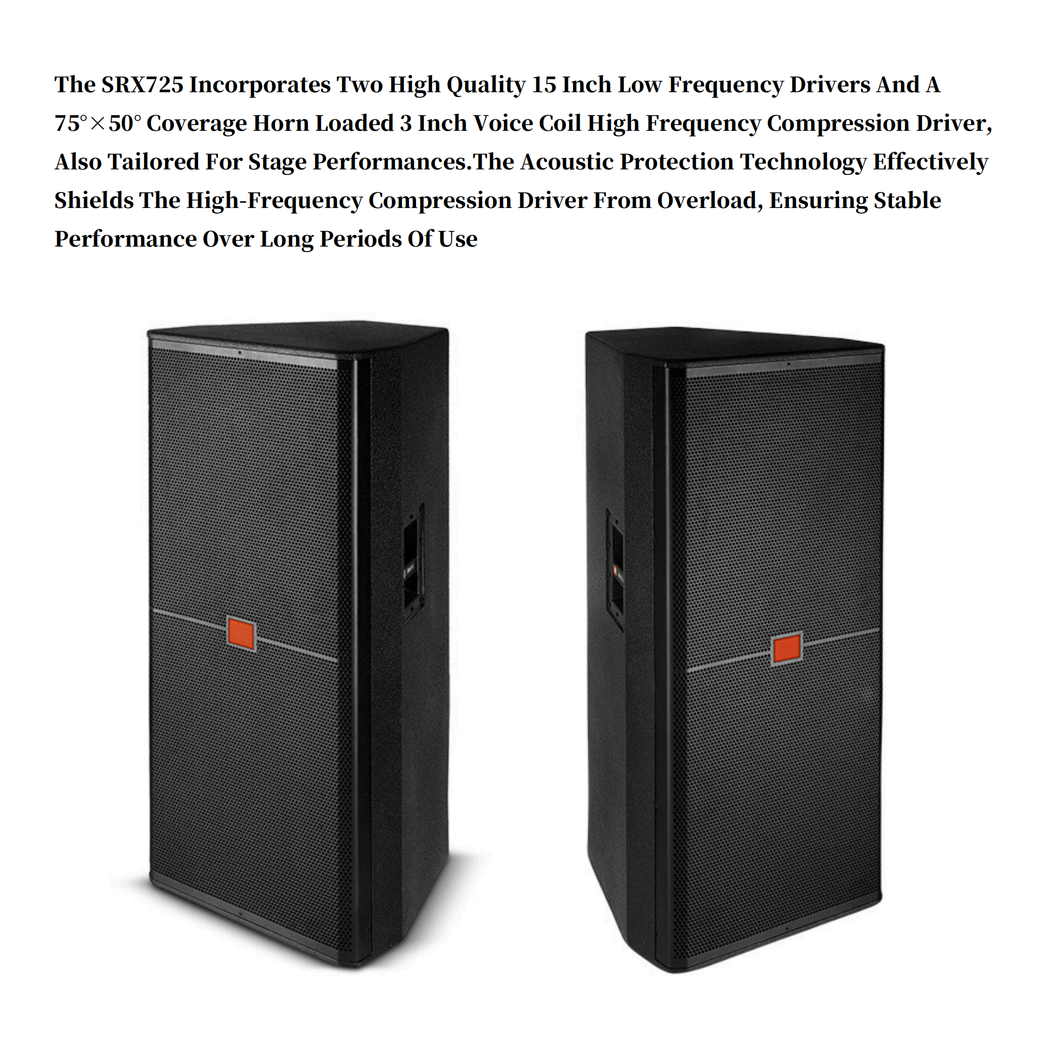 Passive 1000W Dual 15 Inch Full Rang Woofer DJ Speakers Stage Performance Professional Audio Sound Equipment