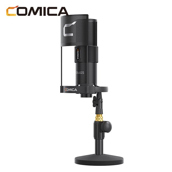 COMICA Podcast Equipment Audio Interface soundcard with XLR Condenser Microphones for TikTok Live Stream External Sound Cards