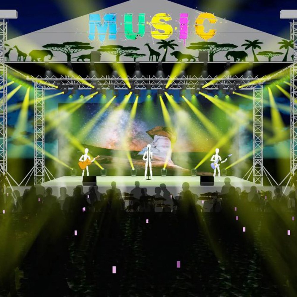 Professional Line Array sound Equipment LED Screen Shaking Head Lights Equipment Integration Project