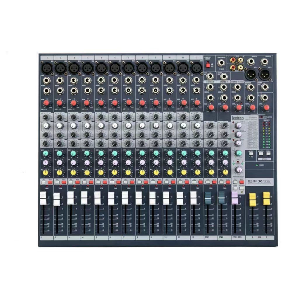 Stereo amplifier high-power 8/12/16 channel audio processing