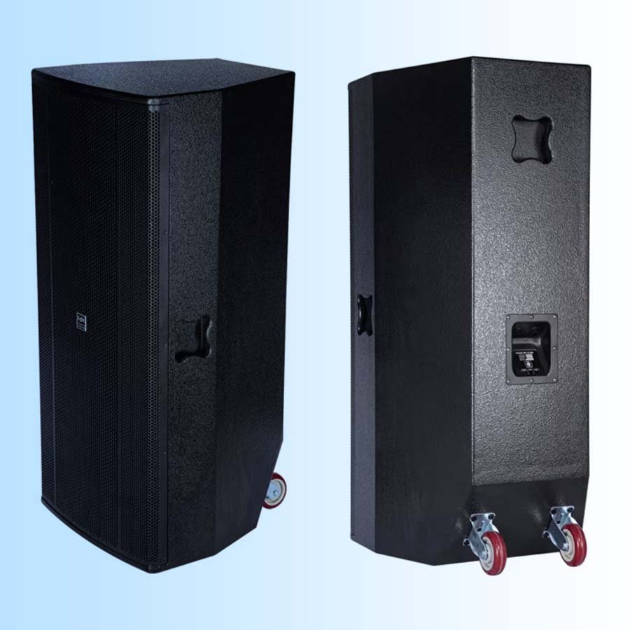 Wooden Pro Sound System Dual 15 Inch DJ Speaker Power Full Range professional stage loud bass speaker