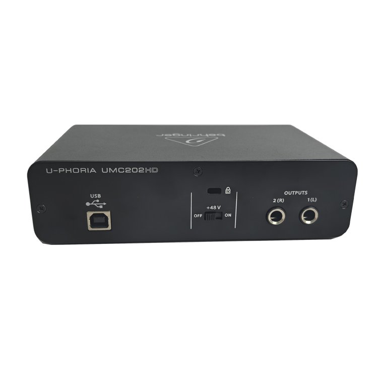 Behringers UMC202HD Professional Live Streaming High-end USB External sound audio Card Computer Recording Guitar