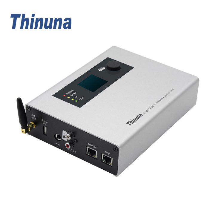 Thinuna IP-9611 AOB III Sound System Wall Mounted 100V Backup Microphone SIP Network Audio Output IP Broadcast System Terminal