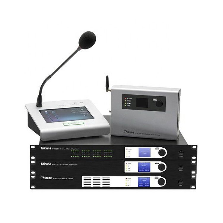 Thinuna IP-9611 AOB III Sound System Wall Mounted 100V Backup Microphone SIP Network Audio Output IP Broadcast System Terminal