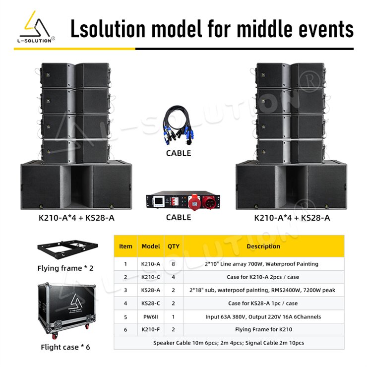 Dual 10 inch active line array speaker system outdoor professional audio sound equipment sound system line array profesional