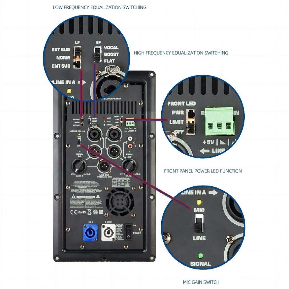 K12A Power Amplifier Module Karaoke Home Outdoor 1000 Watt Class D Amplifier Line Array Speaker Audio Sound Equipment amplifier
