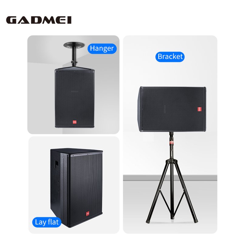 Wood pa speaker 15 inch 1000 watt 12 inch speaker box full range passive speakers audio system