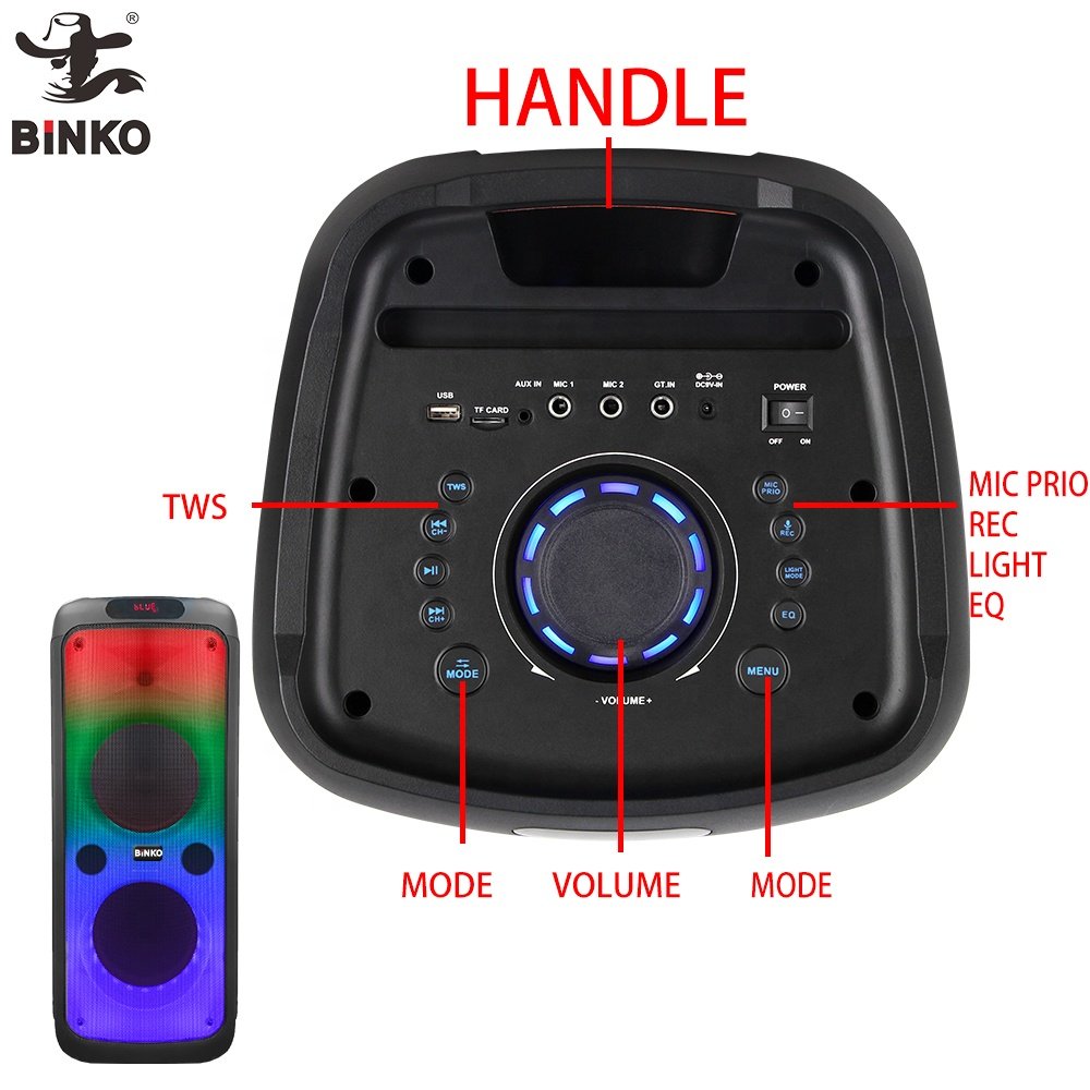 Portable 8'' big speakers for dj outdoor dj party sound equipment home theatre speaker