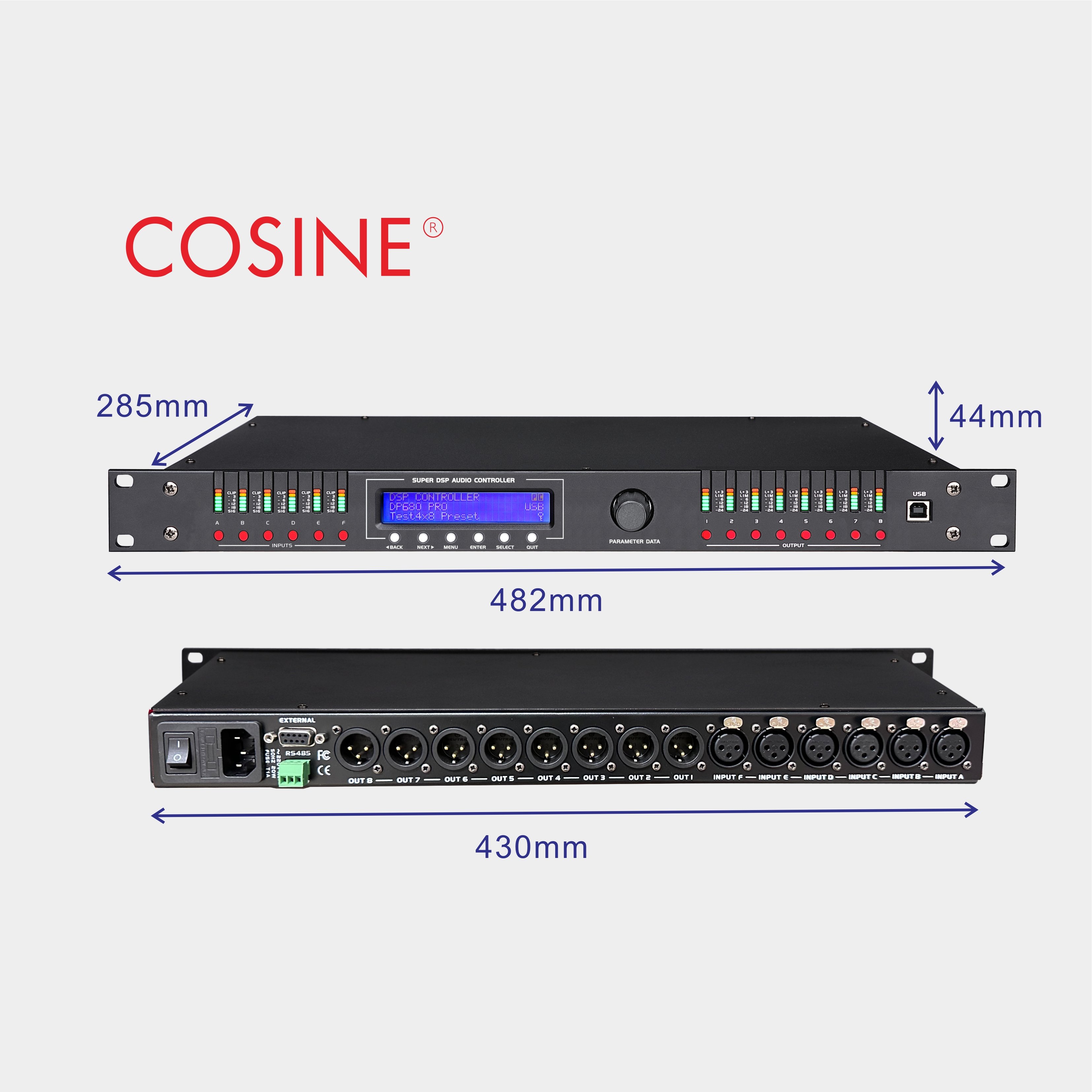 6 In 8 Out Audio Processor Professional Multifrequency Audio Driverack Professional Speaker Audio Processor