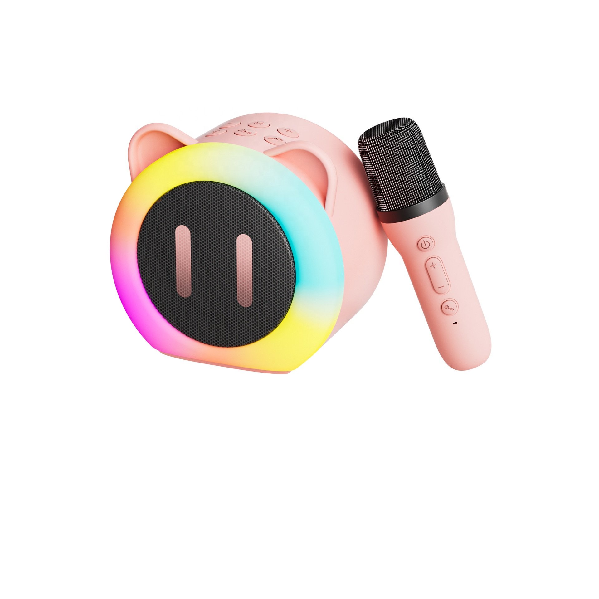 K01 New product bluetooth speaker sound equipment with microphone RGB cute wireless speaker pig style