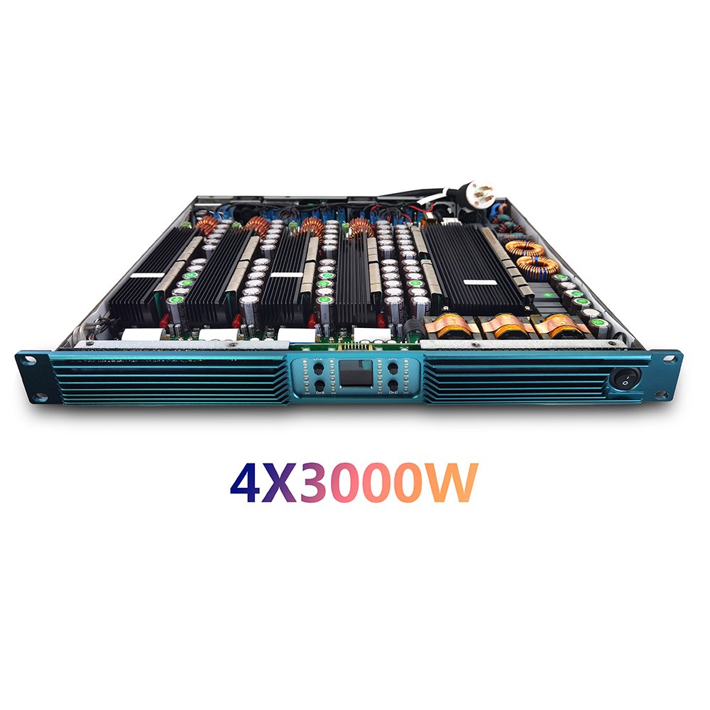 Big Power Professional Audio Stereo Class D 1U Digital Stage Amplifier Four Channel 4*6500W Sound Amplifiers for Outdoor