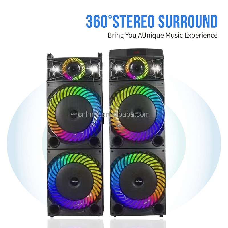 UF-A1203K Dual 12 Inch 200W Horn Active Dj Tower Speaker Cabinet Big TWS Wood Pair Speakers Bluetooth