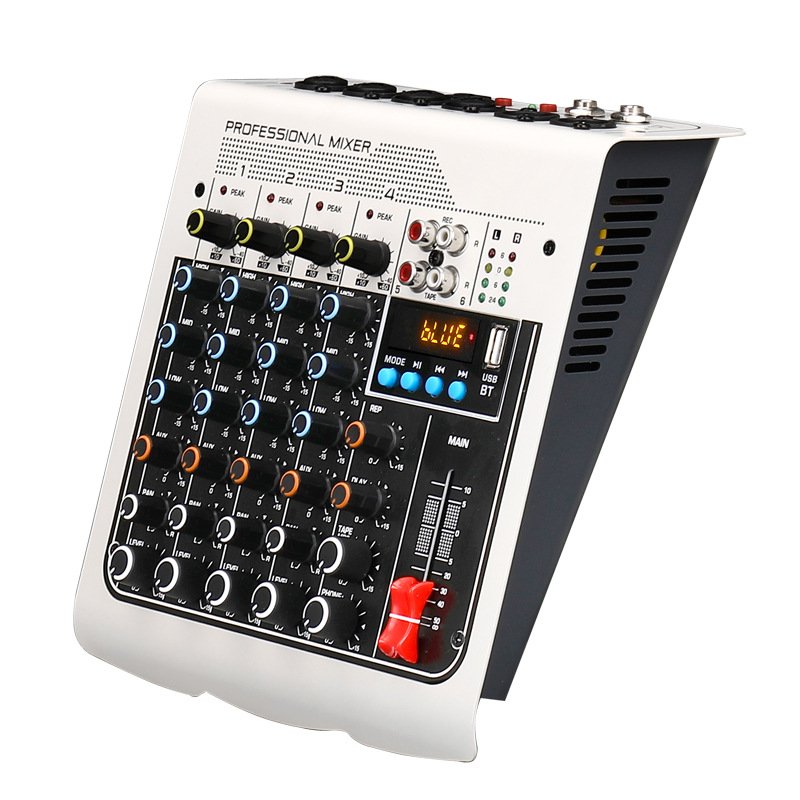 MIX400 16DSP effect bluetooth sound card mixers stage live streaming computer recording USB 4 channel mixing console