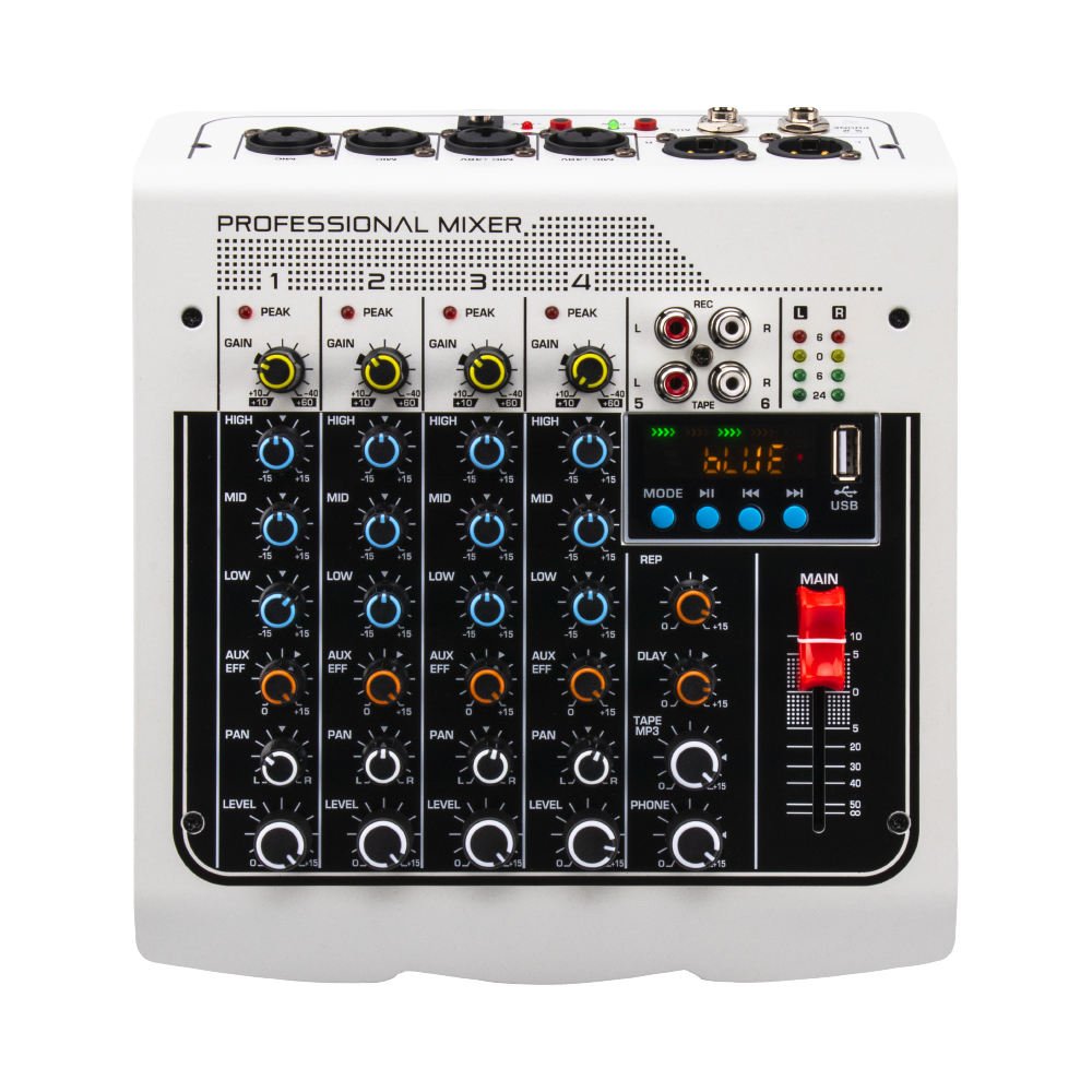 MIX400 16DSP effect bluetooth sound card mixers stage live streaming computer recording USB 4 channel mixing console