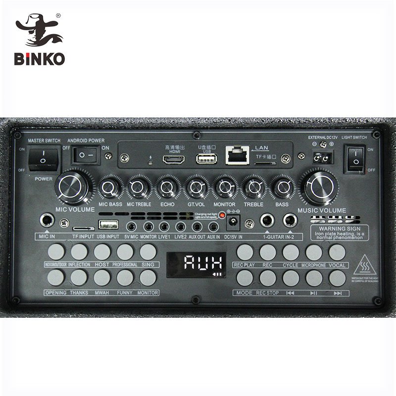 Binko hifi audio home entertainment sound system speaker with 25'' touch screen video wifi smart singing family karaoke machine