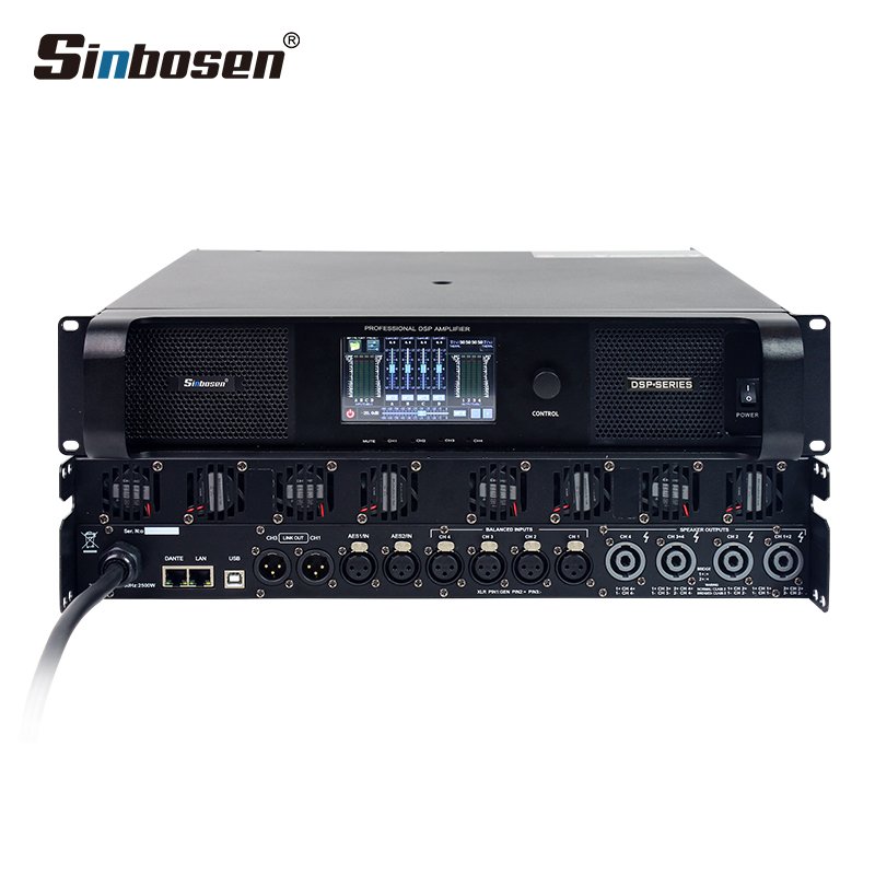 DSP-10Q touch screen 4 channels 2000 watts power amplifier module with dsp audio processor