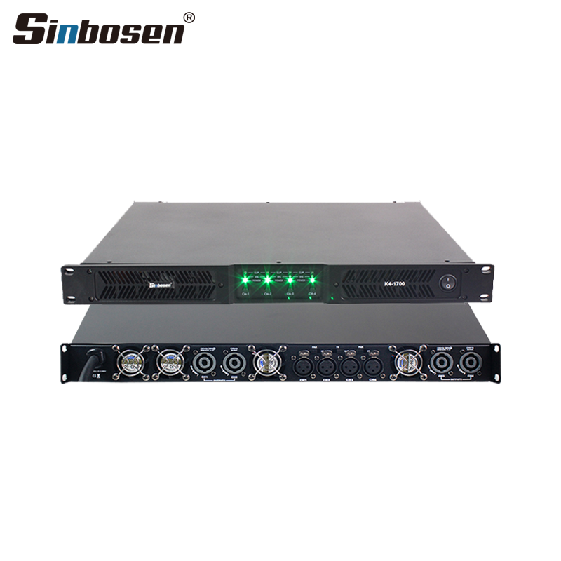 stage Performance 1700 watts K4-1700 class d 4 channel digital audio power amplifier