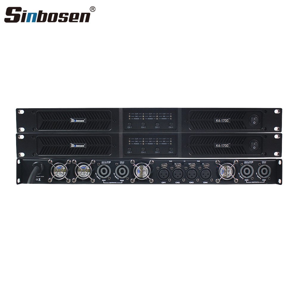 stage Performance 1700 watts K4-1700 class d 4 channel digital audio power amplifier