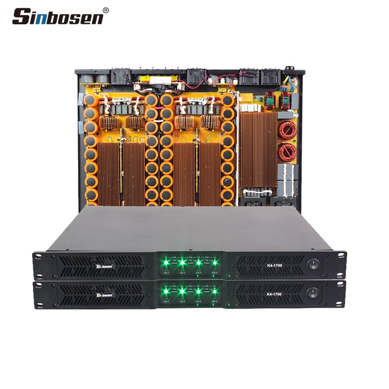 stage Performance 1700 watts K4-1700 class d 4 channel digital audio power amplifier