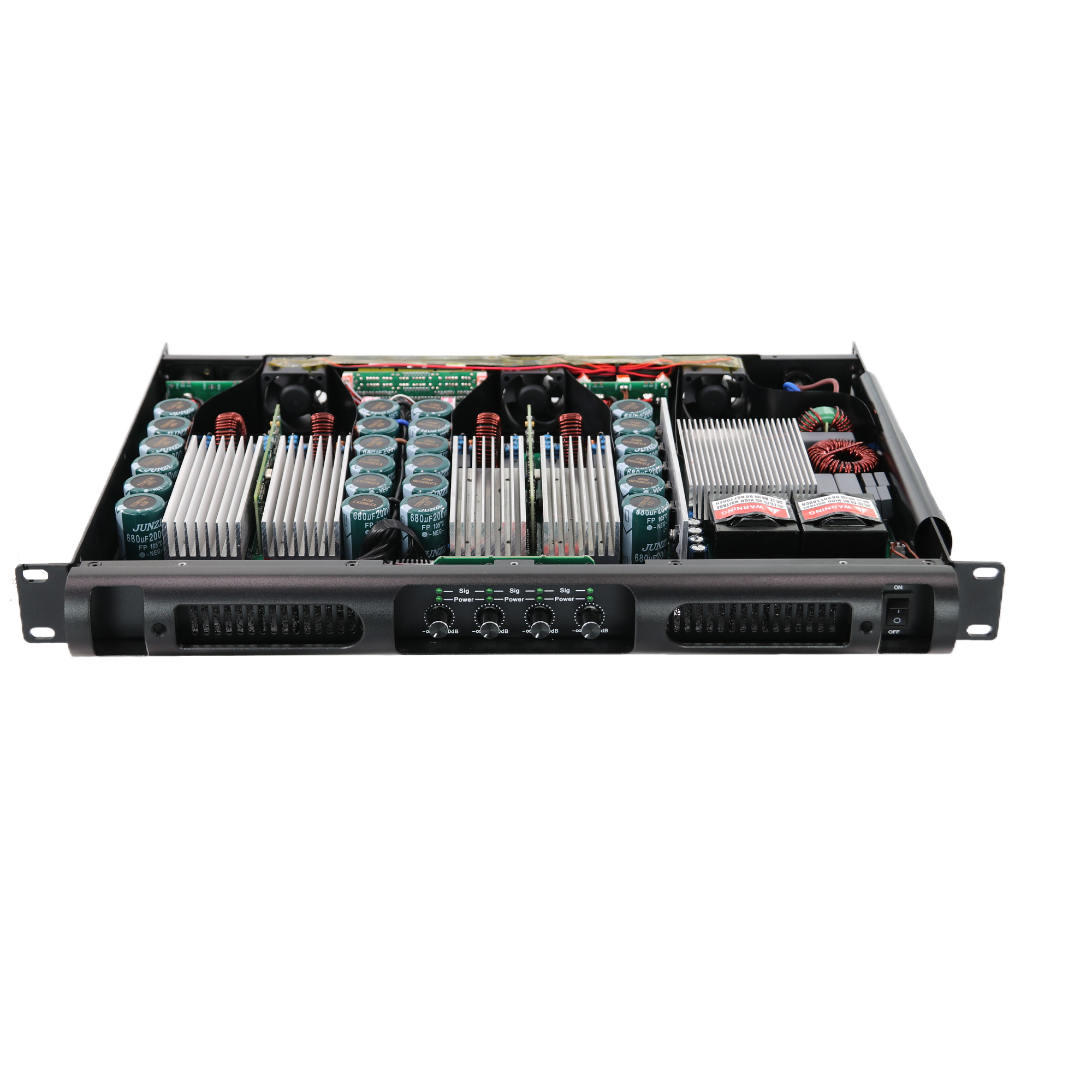 Lihui 1U 1000 Watts Sound Stereo Amplifier 4 Channel Professional Audio Power Amplifier