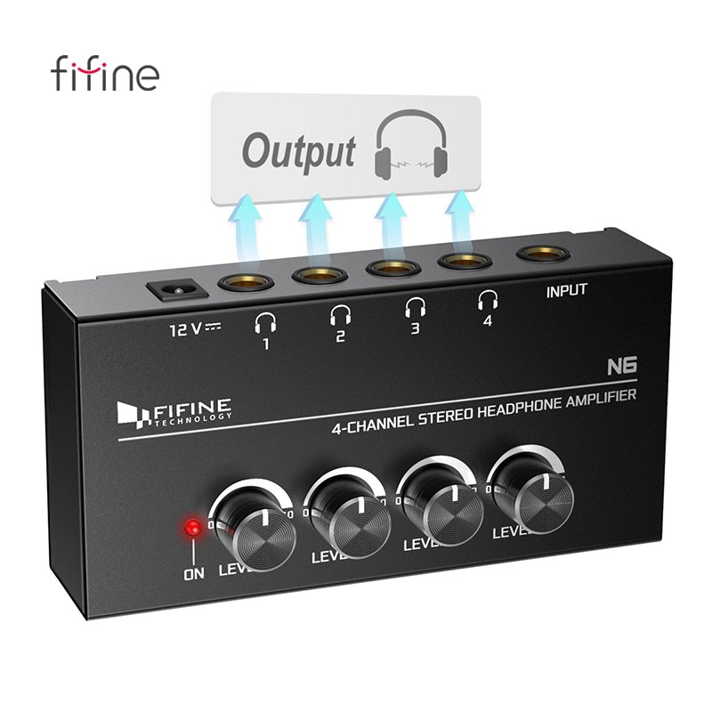 Fifine N6 Portable DJ Amplifier 4 Channel professional Mini Amplifiers audio Sound Equipment Audio Amplifier