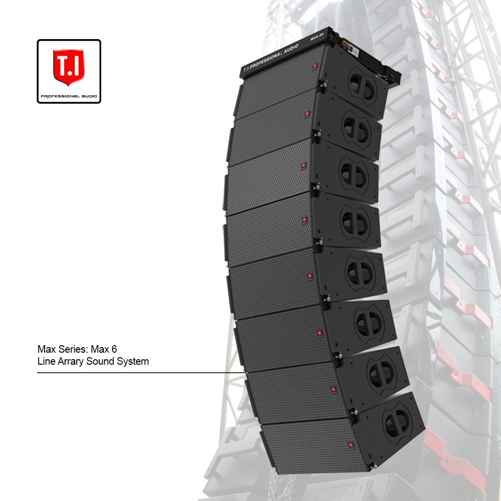 MAX6 Professional 6.5 Inch Active DJ Speaker 2-Way Passive Design for Indoor and Outdoor Concert Stages