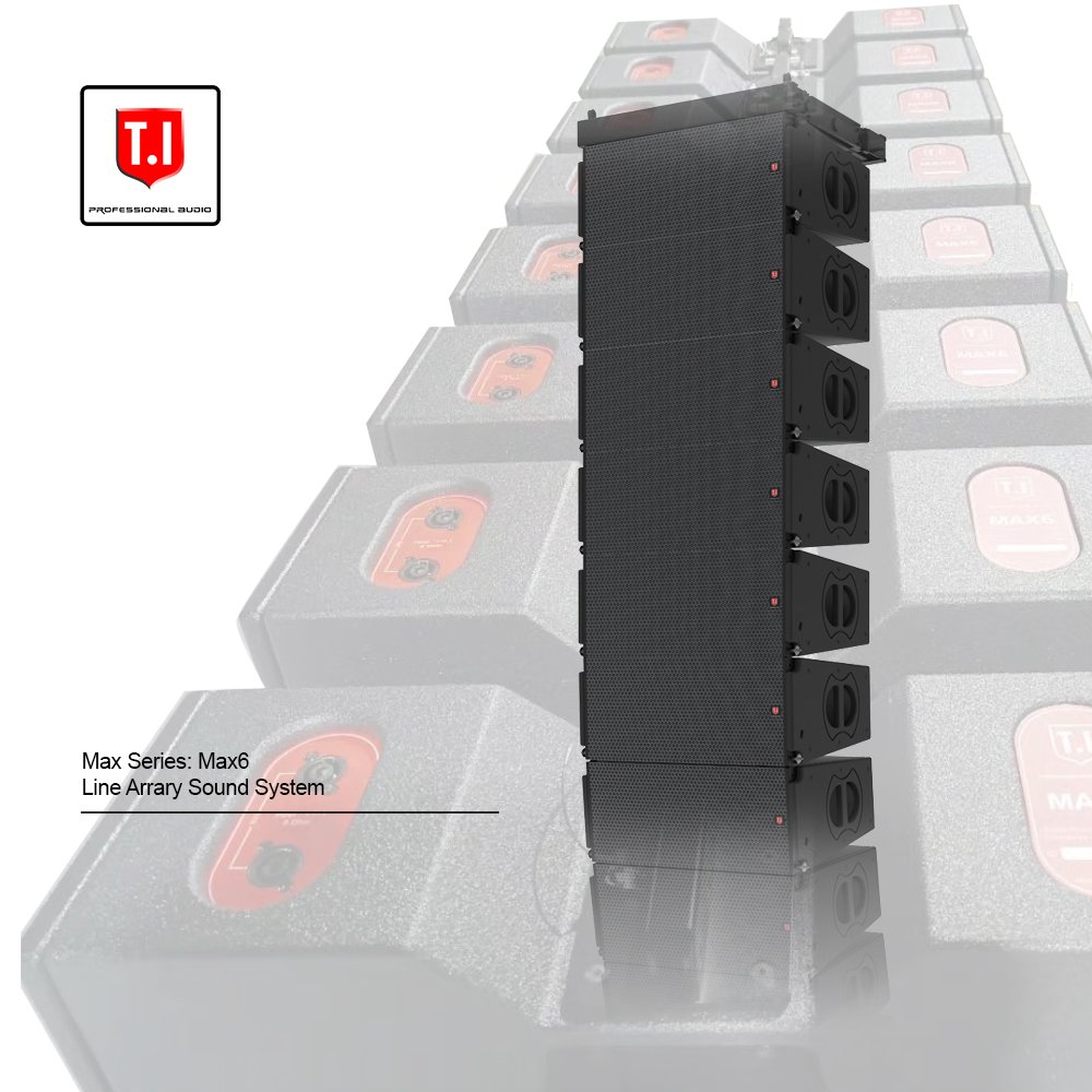 MAX6 Professional 6.5 Inch Active DJ Speaker 2-Way Passive Design for Indoor and Outdoor Concert Stages