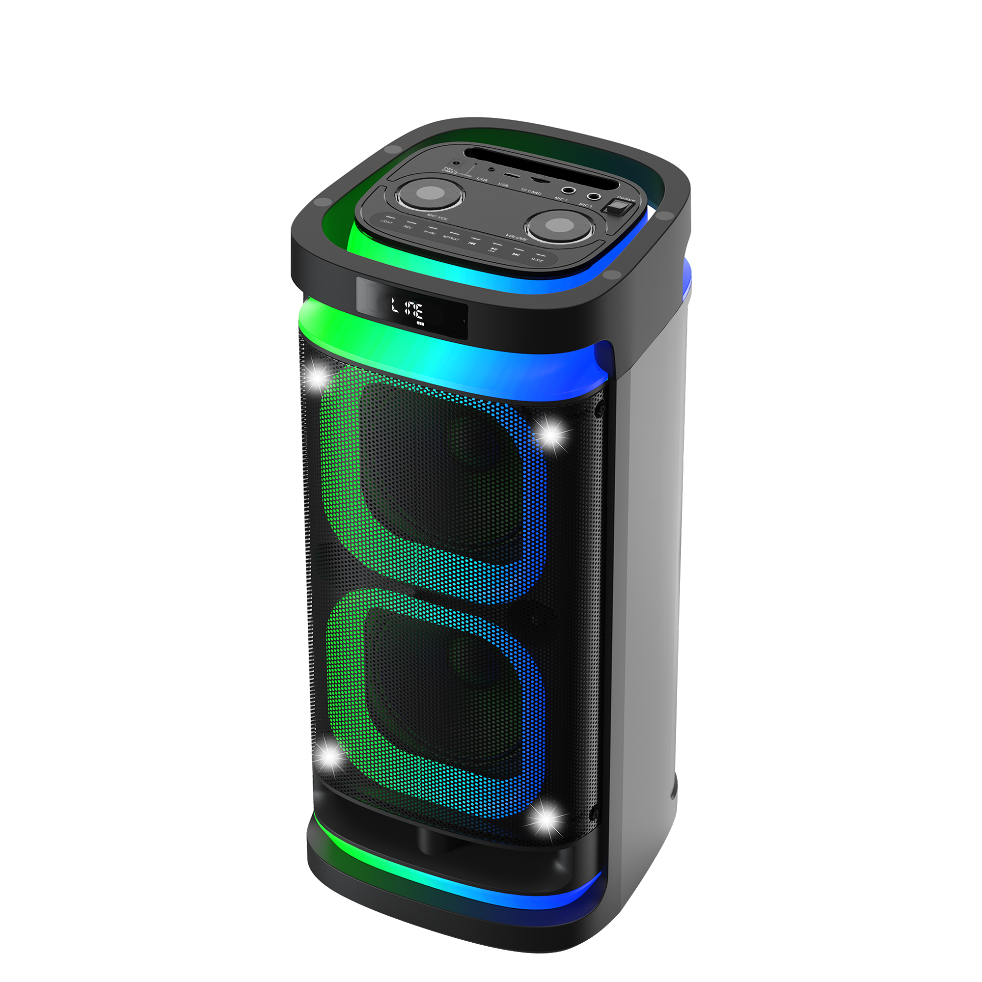 Temeisheng New wireless Bluetooth Speakers portable Sound system for party tower DJ Karaoke speaker with Microphone