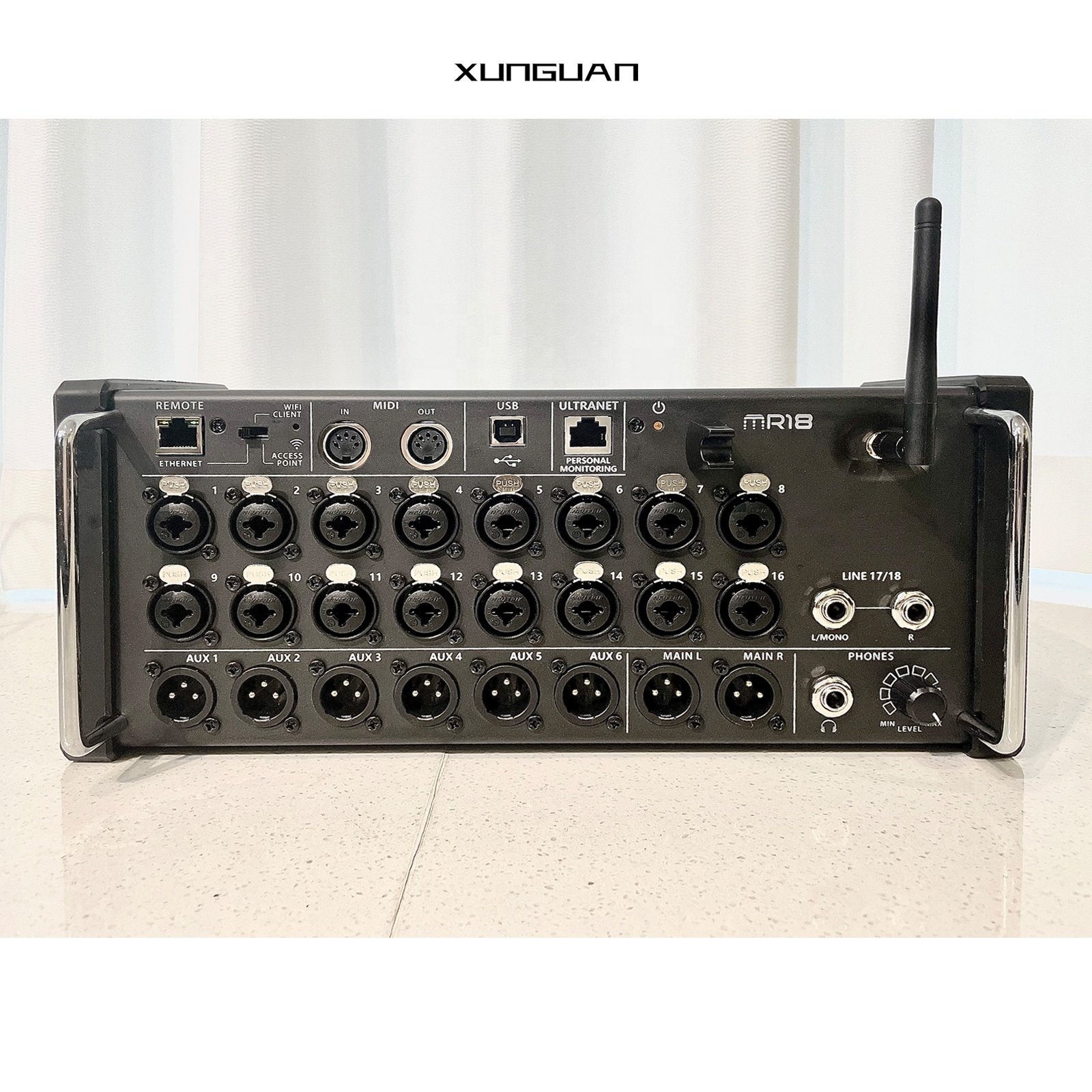 MR12/MR18 with a Fan New Version 12/18 channel Digital Audio Console Mixer 12-Bus Integrated WiFi Module/USB Stereo Recorder