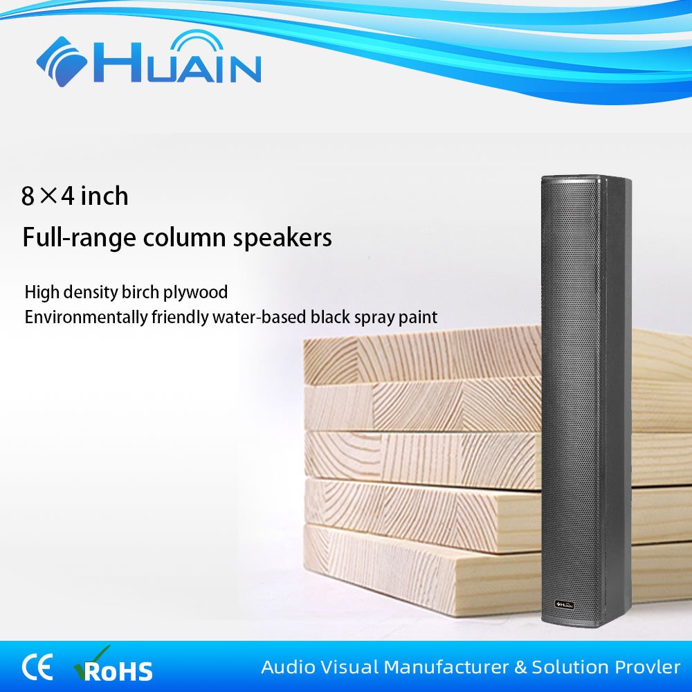 HUAIN professional audio indoor event pa 400w 8*4 inch column speaker sound system
