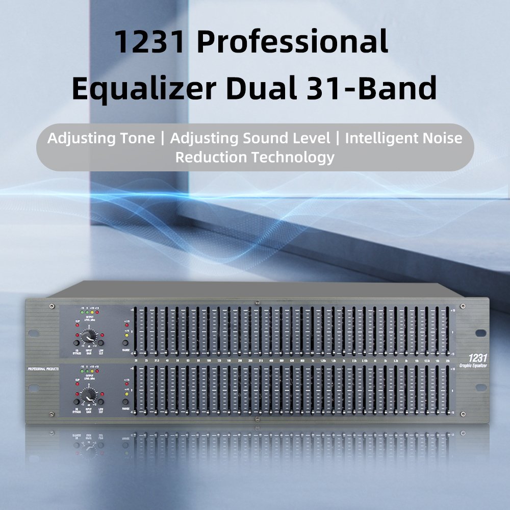 Factory wholesale 1231 dual 31 band graphic equalizer professional audio processor sound equipment amplifier speaker stage