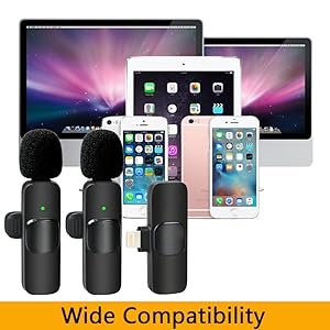 K9 Plug-and-Play Wireless Dual Microphone clips mini lavalier mic with Noise Reduction TikTok Ultra-Portable Podcast Equipment