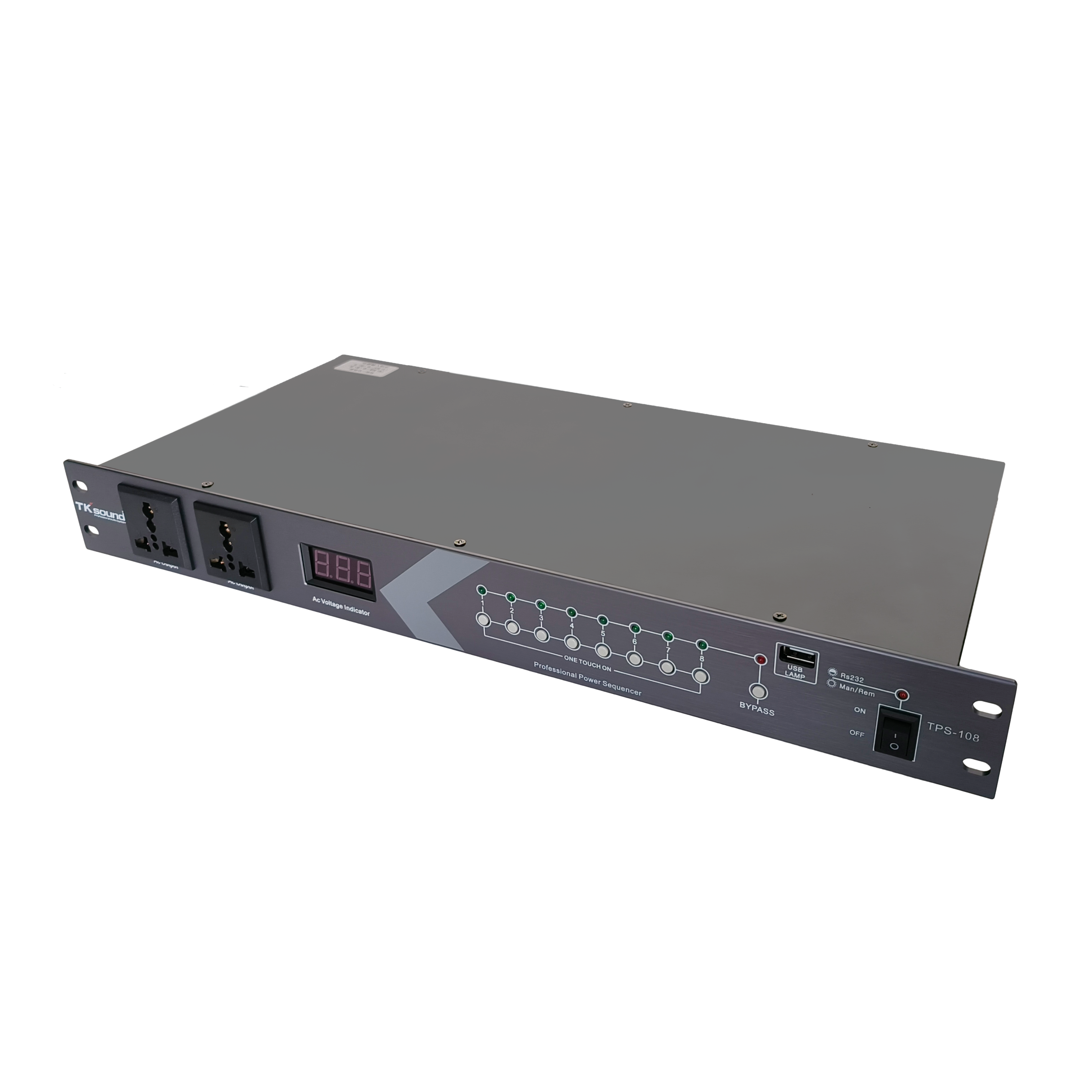 TKsound Professional power sequence 8 channel audio sequencer With voltage display For ktv live sound stage equipment