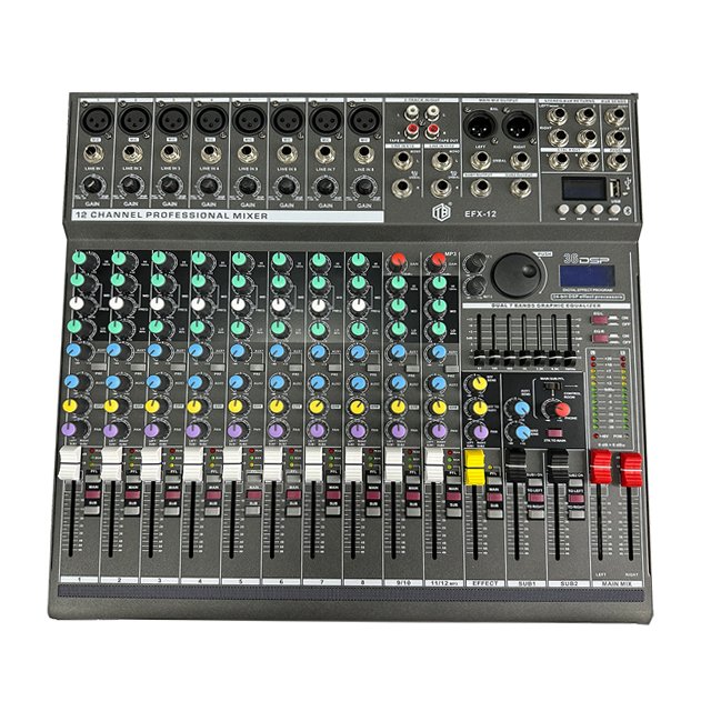 EFX12 12-channel Dj Controller Console Digital Professional Karaoke Mixer Amplifier Sound Audio System miniature audio mixer