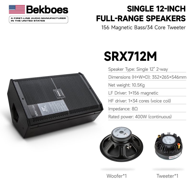 Bekboes Low Price 2-Way SRX series 12 15 inch Full Range Passive Stage Outdoor Professional Speakers