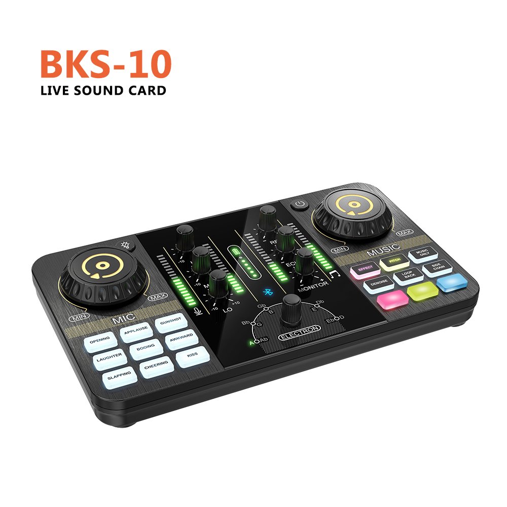 OEM Podcast Equipment Kit Soundcard Voice Changer Audio Interface Studio Record DJ Mixer Professional Sound Card and Microphone
